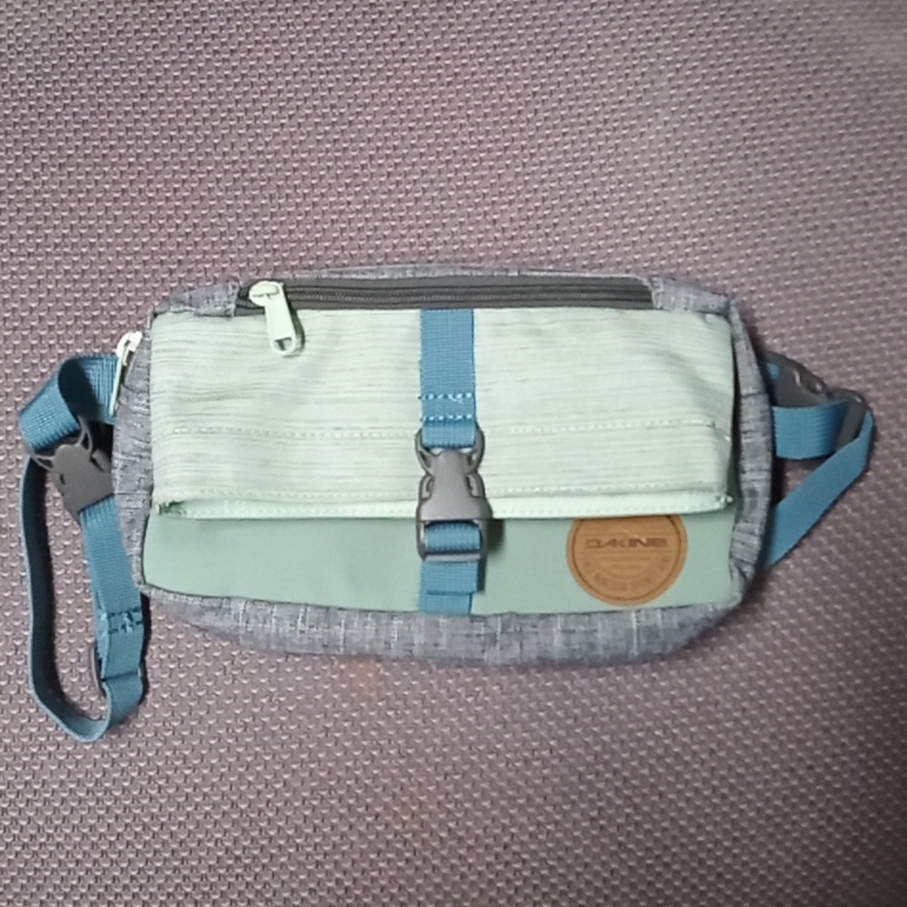 Dakine Gray and Mint Men's Belt Bag
